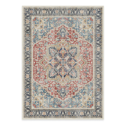 RUGGABLE Kamran Washable Rug - Perfect Vintage Area Rug for Living Room Bedroom Kitchen - Pet &amp; Child Friendly - Stain &amp; Water Resistant - Hazel 5&