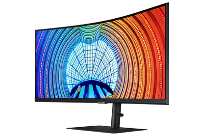 SAMSUNG 34-Inch ViewFinity S65TC Series Ultra-WQHD 1000R Curved Computer Monitor, HDR10, 100Hz, AMD FreeSync, Thunderbolt 4, Height Adjustable Stand, Built-in Speakers, Eye Care, LS34C650TANXGO, 2024