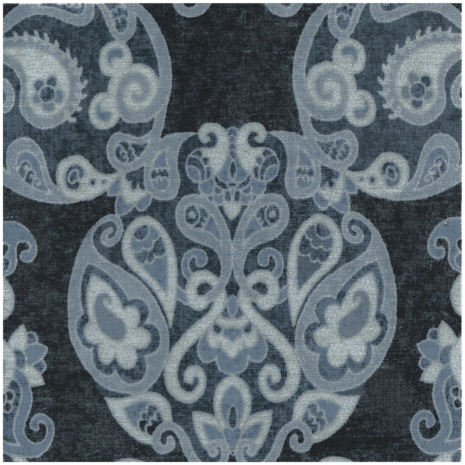 RUGGABLE Disney Traditional Mickey Mouse Washable Rug - Perfect Area Rug for Nursery Playroom Kids Room - Pet &amp; Child Friendly - Stain &amp; Water Resistant - Damask Grey 3&