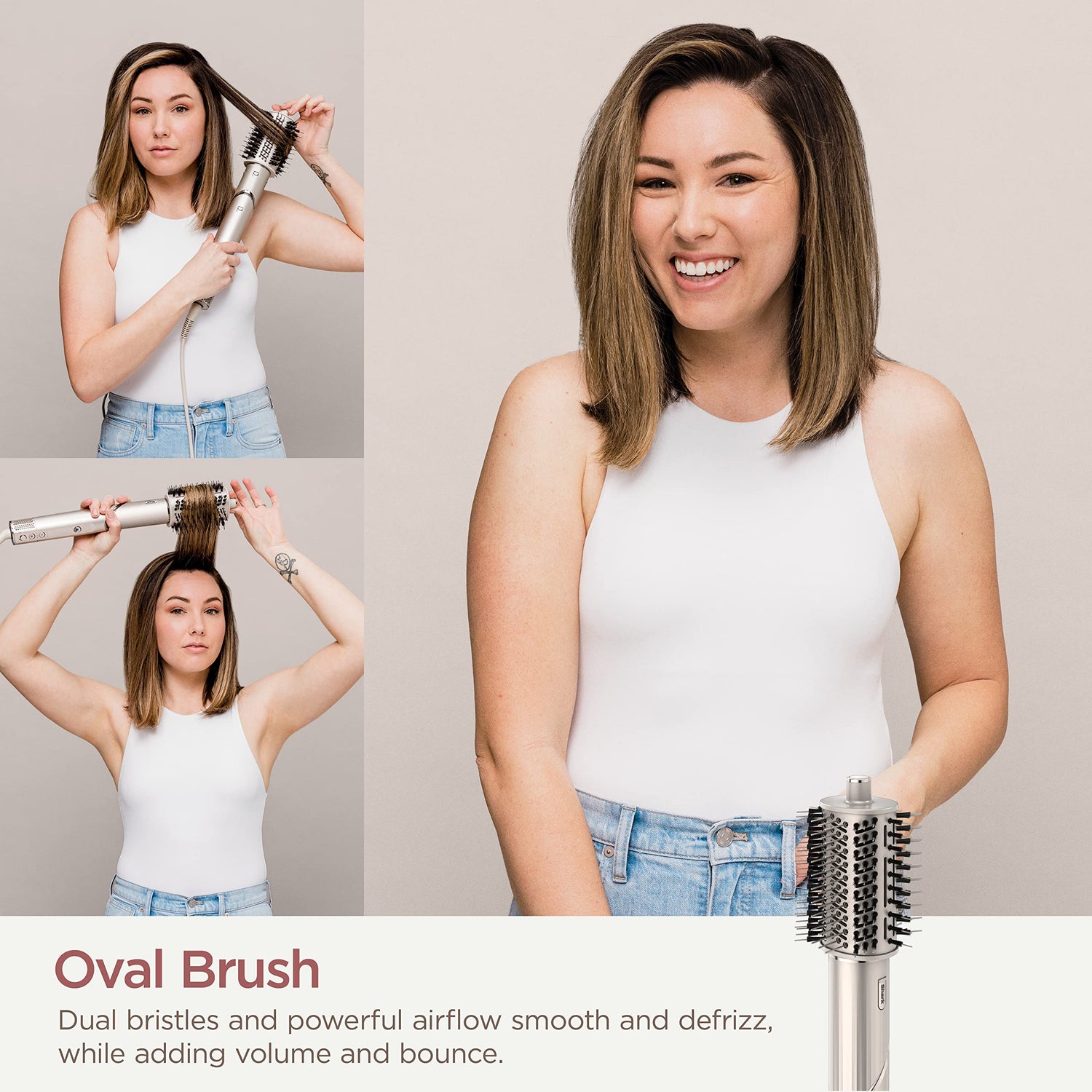 Shark HD430 FlexStyle Air Styling &amp; Drying System, Powerful Hair Dryer Brush &amp; Multi-Styler with Auto-Wrap Curlers, Paddle Brush, Oval Brush, Concentrator Attachment, Stone