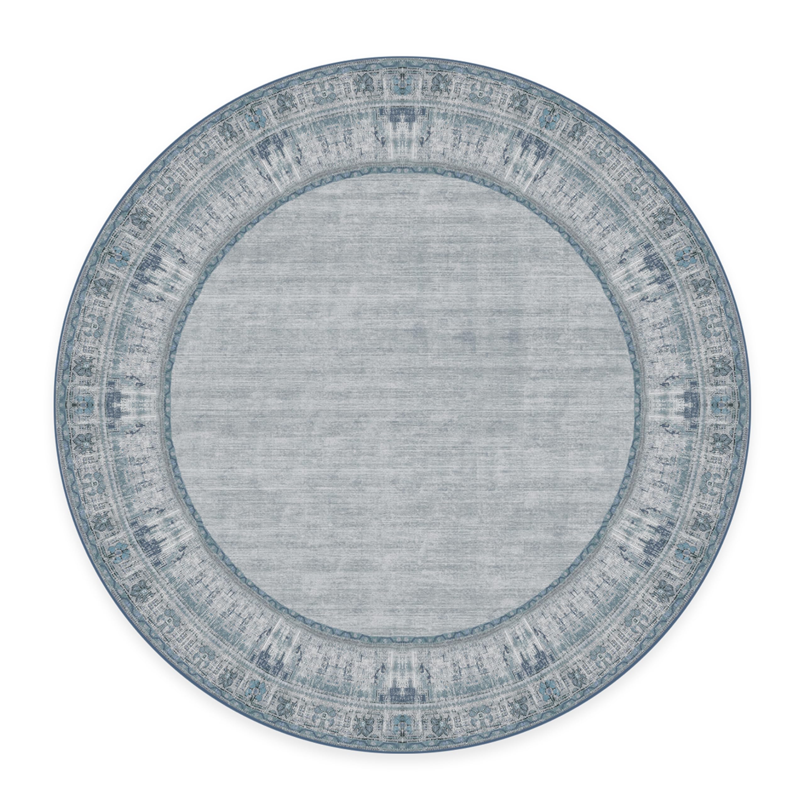 RUGGABLE Zinnia Runner Rug - Perfect Boho Washable Rug for Entryway Hallway Kitchen - Pet &amp; Child Friendly - Stain &amp; Water Resistant - Grey 2.5&