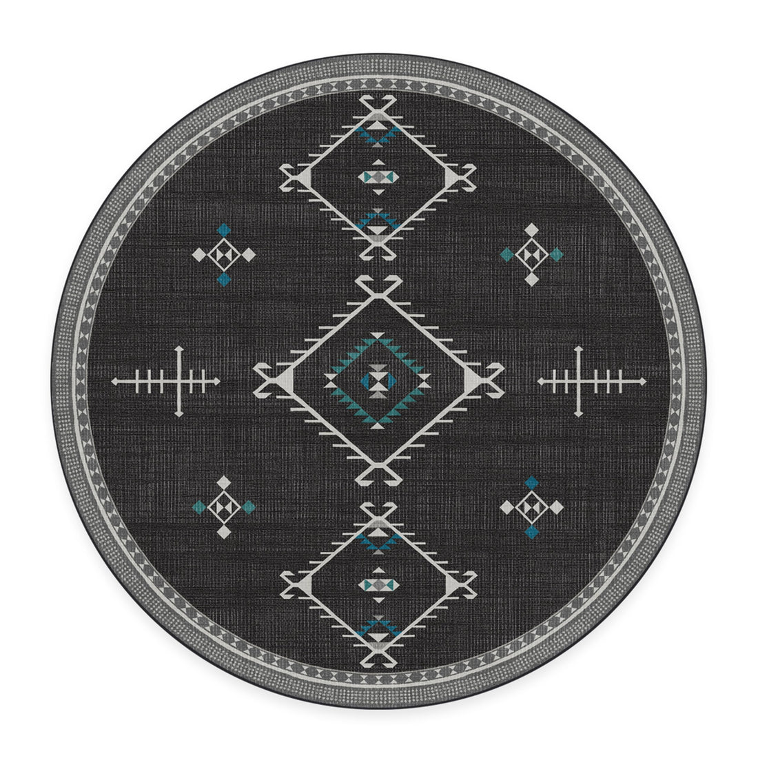 RUGGABLE Damali Runner Rug - Perfect Boho Washable Rug for Entryway Hallway Kitchen - Pet &amp; Child Friendly - Non-Toxic - Stain &amp; Water Resistant - Black &amp; White 2.5&