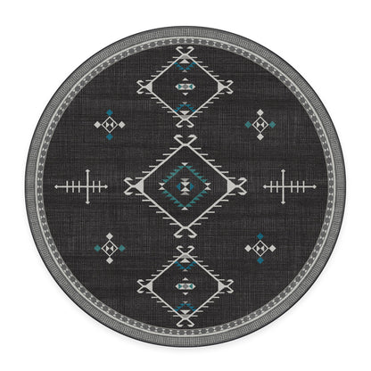 RUGGABLE Damali Runner Rug - Perfect Boho Washable Rug for Entryway Hallway Kitchen - Pet &amp; Child Friendly - Non-Toxic - Stain &amp; Water Resistant - Black &amp; White 2.5&