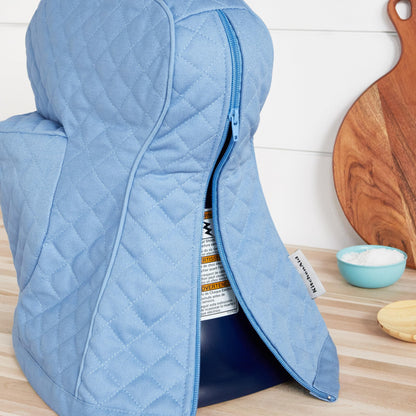 KITCHENAID Fitted Tilt-Head Solid Stand Mixer Cover with Storage Pocket, Quilted 100% Cotton, Milkshake, 14.4&quot;x18&quot;x10&quot;