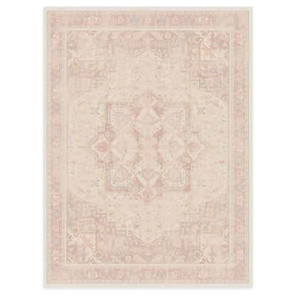 RUGGABLE Kamran Washable Rug - Perfect Vintage Area Rug for Living Room Bedroom Kitchen - Pet &amp; Child Friendly - Stain &amp; Water Resistant - Hazel 5&
