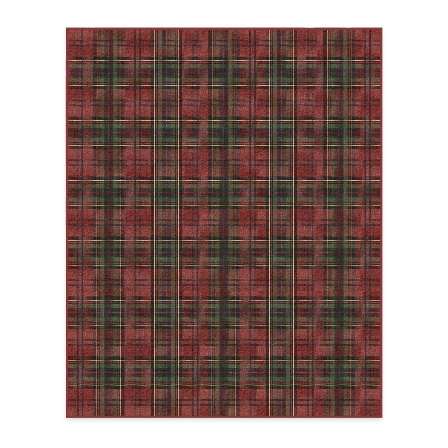 RUGGABLE Winter Plaid Washable Rug - Perfect Holiday Area Rug for Living Room Bedroom Kitchen - Pet &amp; Child Friendly - Stain &amp; Water Resistant - Dress Stewart Tartan Plaid 3&