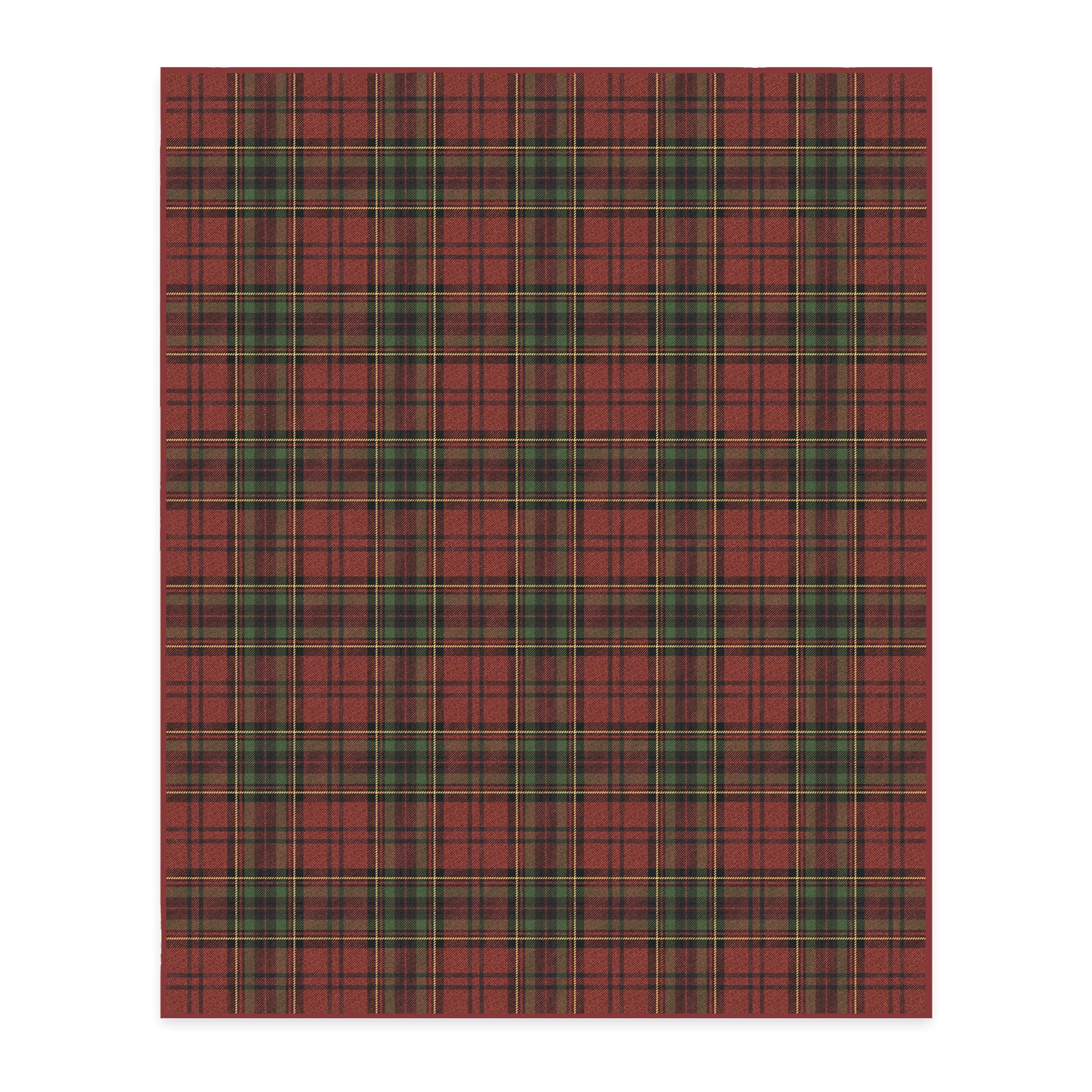 RUGGABLE Winter Plaid Washable Rug - Perfect Holiday Area Rug for Living Room Bedroom Kitchen - Pet &amp; Child Friendly - Stain &amp; Water Resistant - Dress Stewart Tartan Plaid 3&
