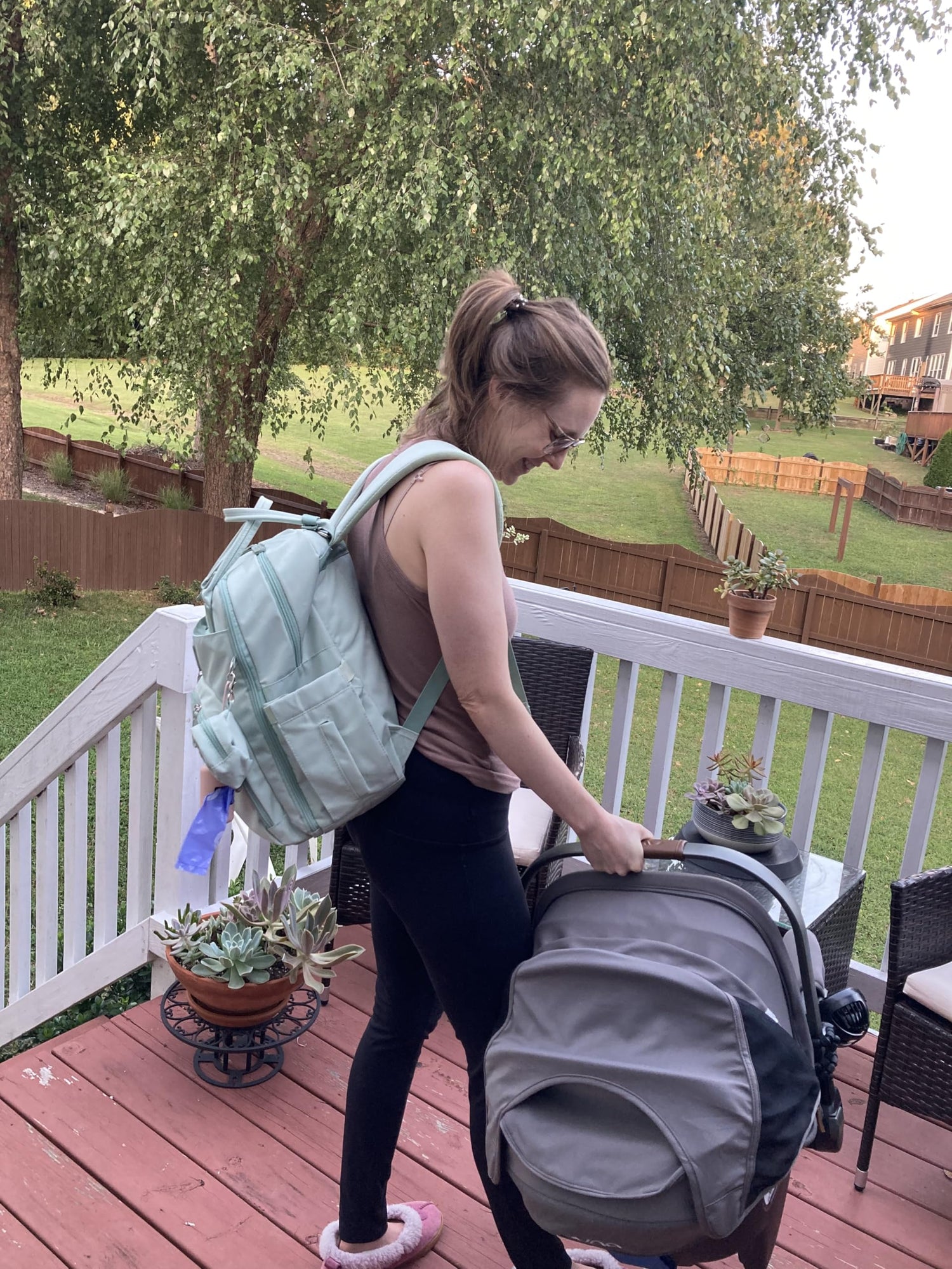 RUVALINO Diaper Bag Backpack, Multifunction Travel Pack Maternity Baby Changing Bags, Large Capacity, Waterproof, Beige