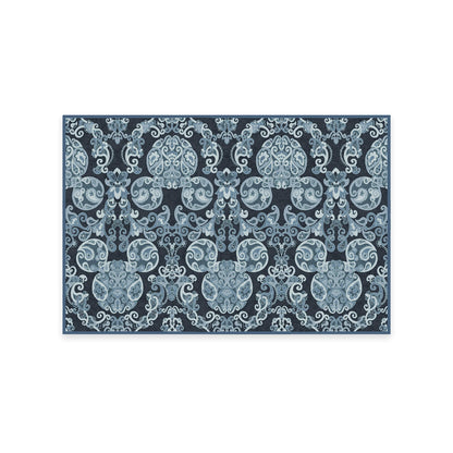RUGGABLE Disney Traditional Mickey Mouse Washable Rug - Perfect Area Rug for Nursery Playroom Kids Room - Pet &amp; Child Friendly - Stain &amp; Water Resistant - Damask Grey 3&