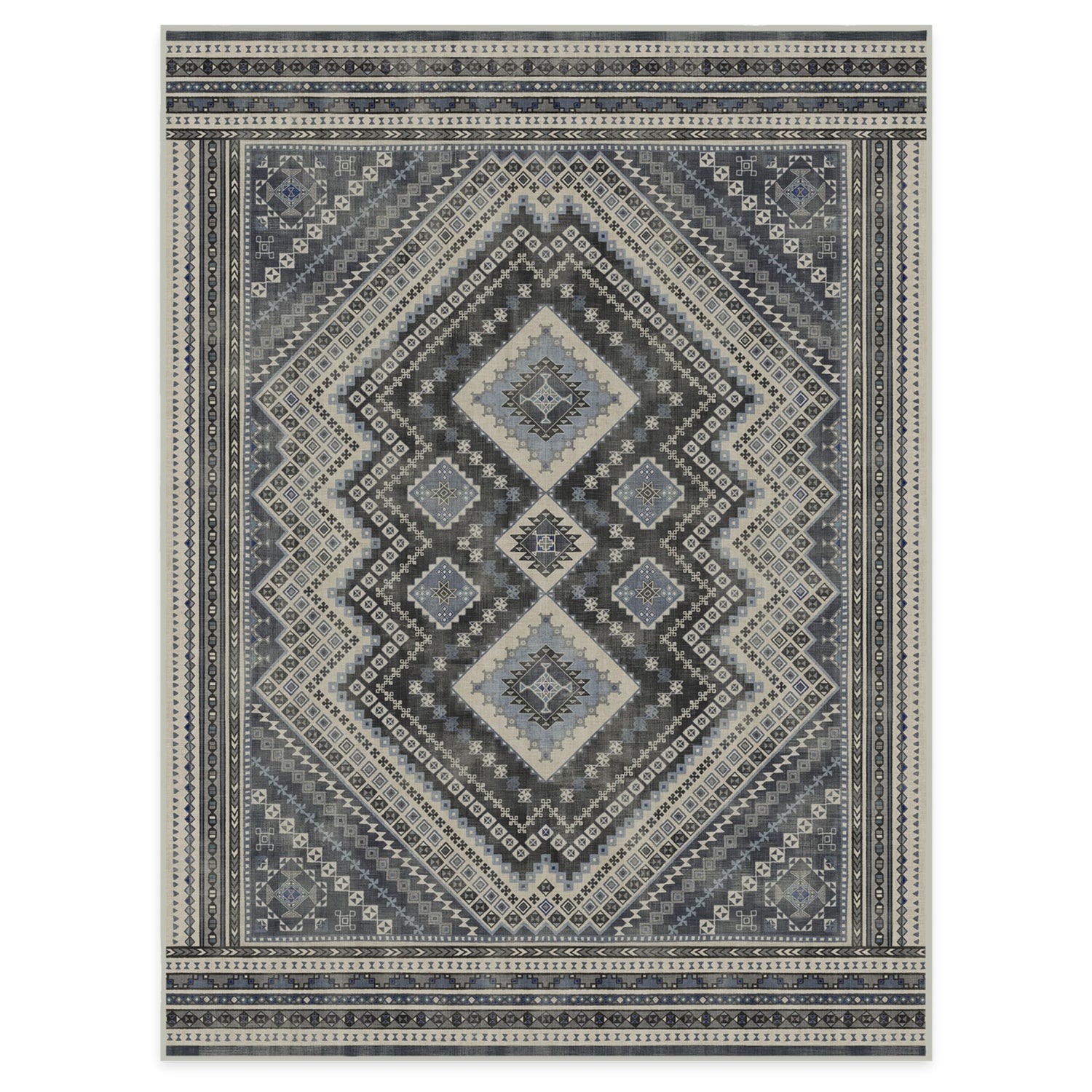 RUGGABLE Kaden Washable Rug - Perfect Vintage Area Rug for Living Room Bedroom Kitchen - Pet &amp; Child Friendly - Stain &amp; Water Resistant - Amber Red 3&
