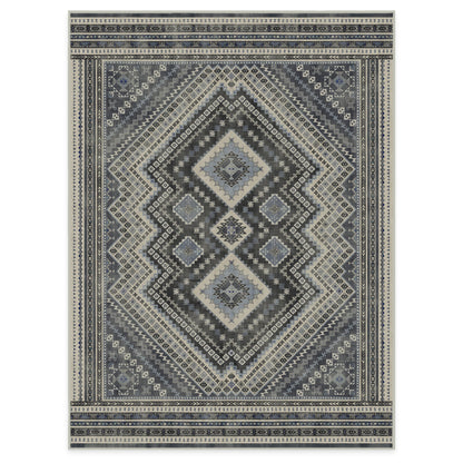 RUGGABLE Kaden Washable Rug - Perfect Vintage Area Rug for Living Room Bedroom Kitchen - Pet &amp; Child Friendly - Stain &amp; Water Resistant - Amber Red 3&