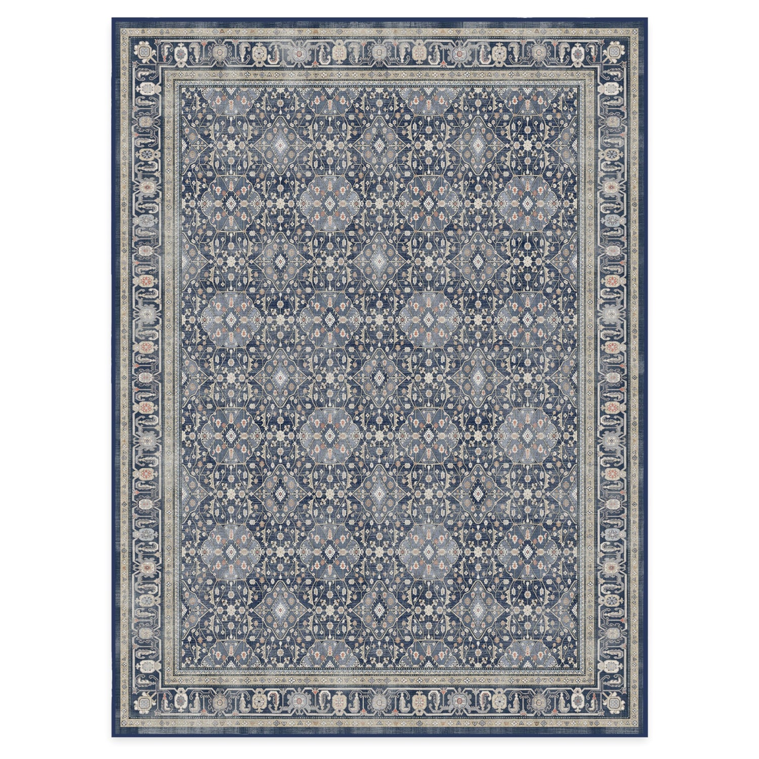 RUGGABLE – Alessia Dark Wood – Machine Washable Area Rug – Pet &amp; Child Friendly – Stain &amp; Water Resistant – Non-Slip – 5&