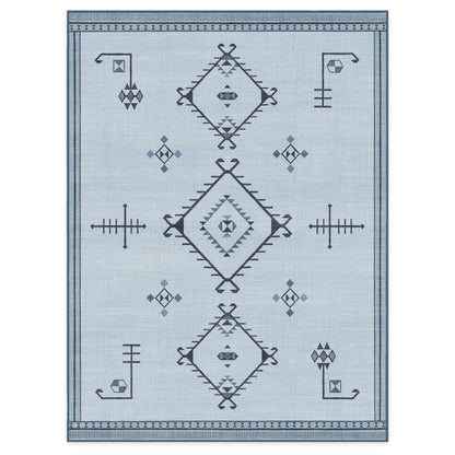 RUGGABLE Damali Runner Rug - Perfect Boho Washable Rug for Entryway Hallway Kitchen - Pet &amp; Child Friendly - Non-Toxic - Stain &amp; Water Resistant - Black &amp; White 2.5&