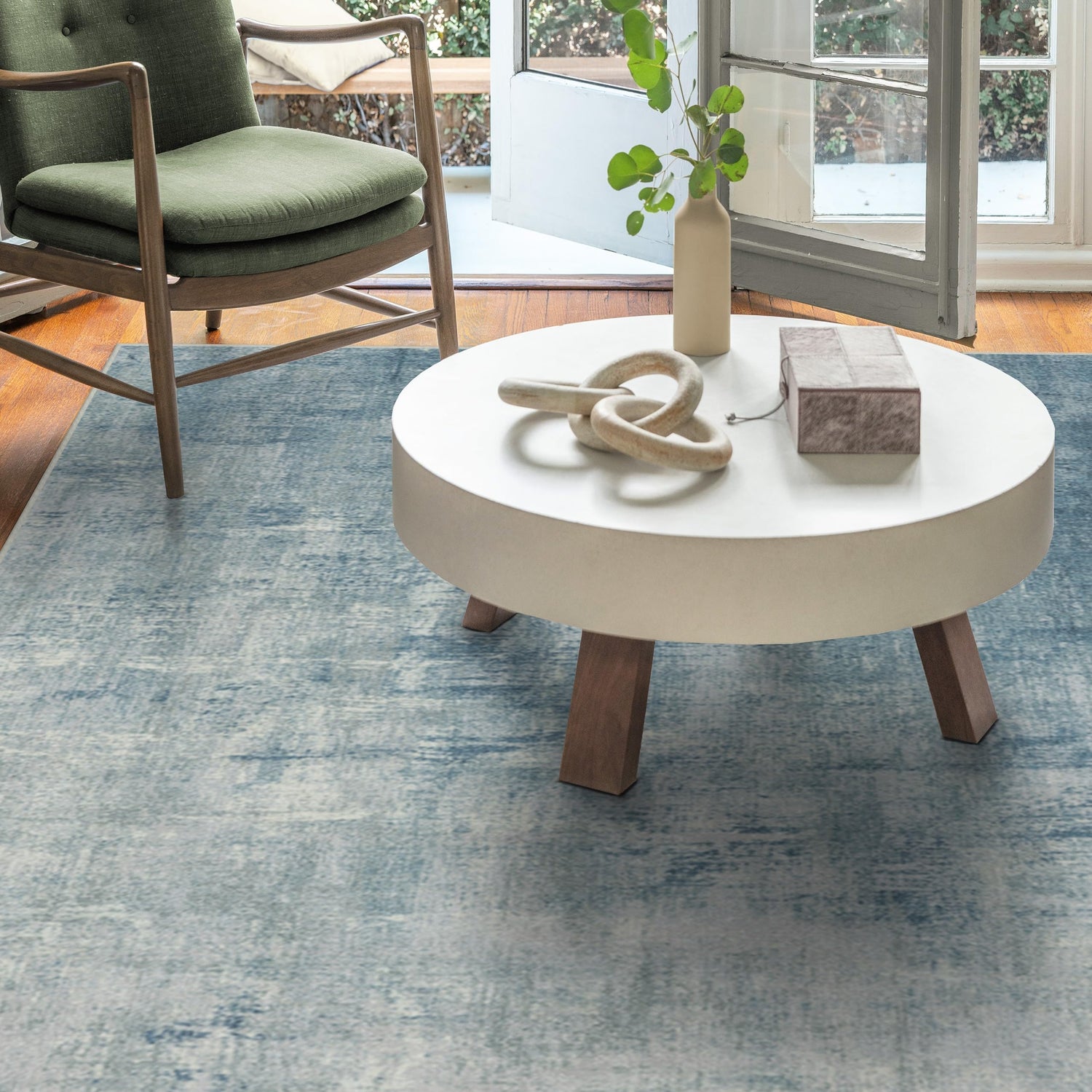 RUGGABLE Impasto Washable Rug - Perfect Modern Area Rug for Living Room Bedroom Kitchen - Non-Slip, Pet &amp; Child Friendly, Stain &amp; Water Resistant - Durable - Sage Green 3&