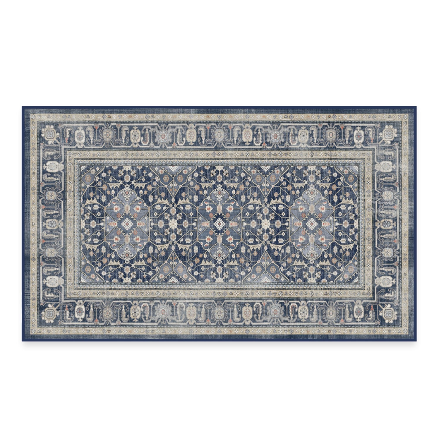 RUGGABLE – Alessia Dark Wood – Machine Washable Area Rug – Pet &amp; Child Friendly – Stain &amp; Water Resistant – Non-Slip – 5&