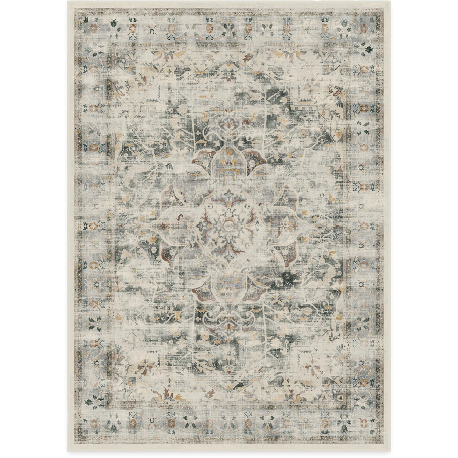 RUGGABLE – Sarrah Blue Quartz – Machine Washable Runner Rug – Pet &amp; Child Friendly – Stain &amp; Water Resistant – Non-Slip – 2.5&