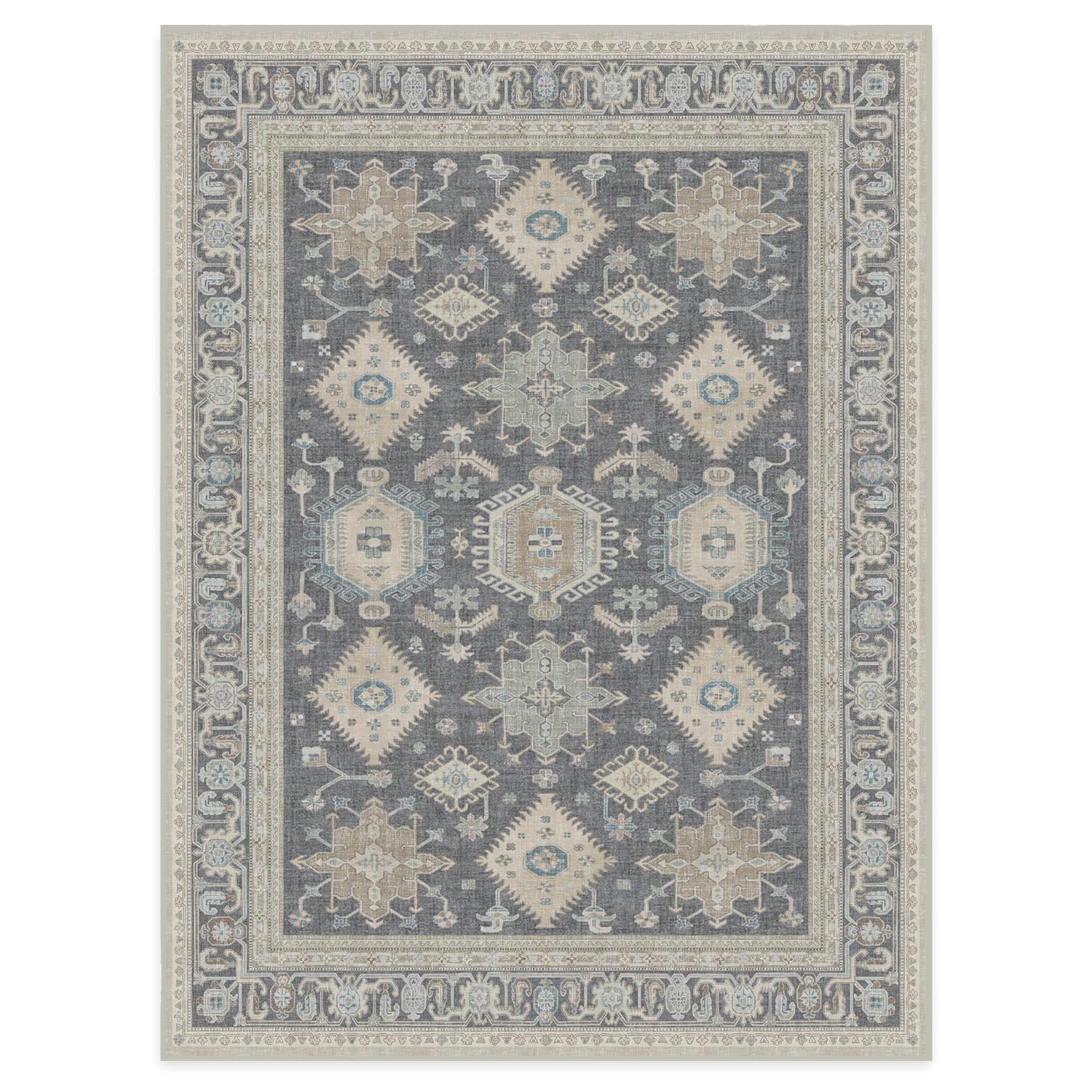 RUGGABLE – Cambria Ruby – Machine Washable Runner Rug – Pet &amp; Child Friendly – Stain &amp; Water Resistant – Non-Slip – 2.5&