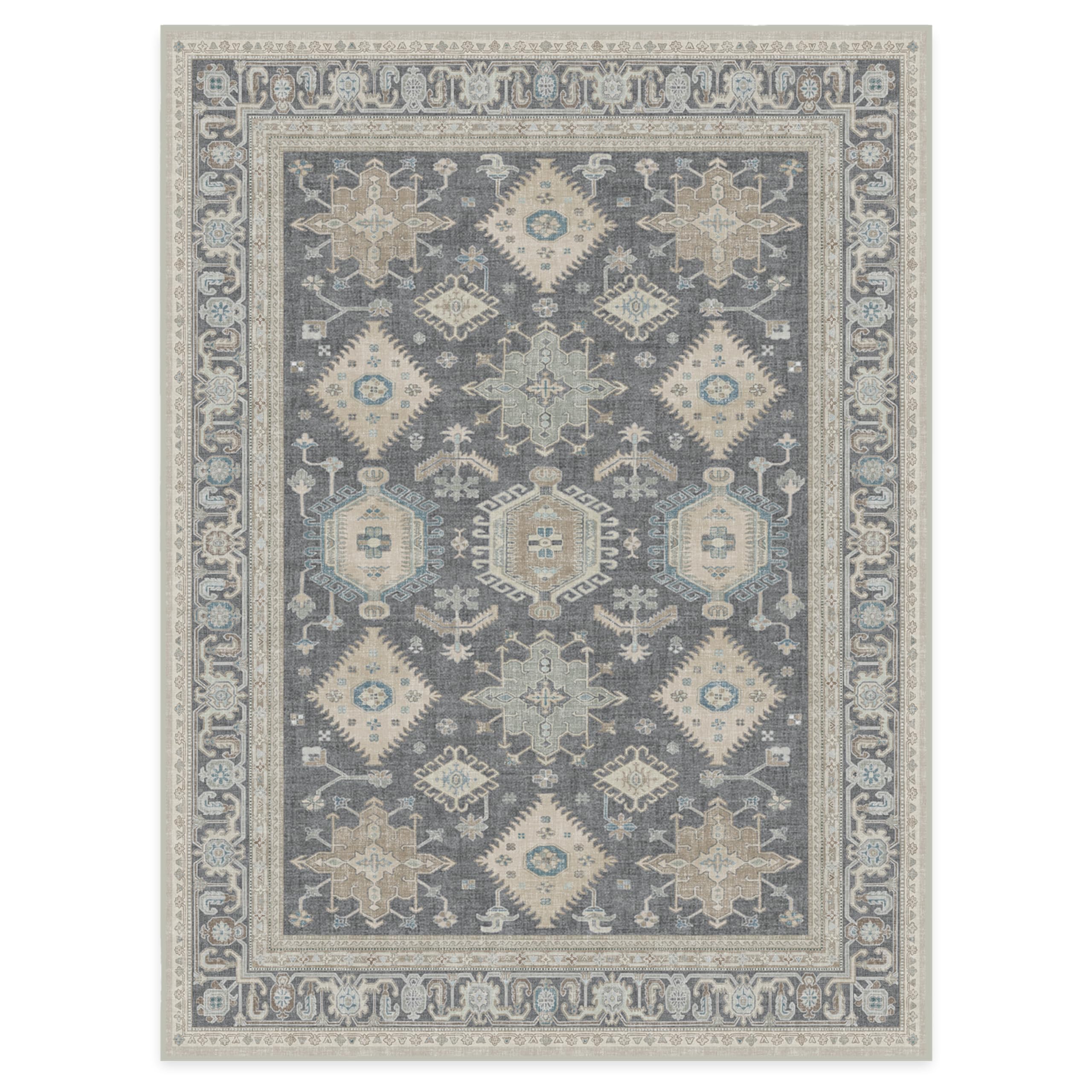 RUGGABLE – Cambria Ruby – Machine Washable Runner Rug – Pet &amp; Child Friendly – Stain &amp; Water Resistant – Non-Slip – 2.5&