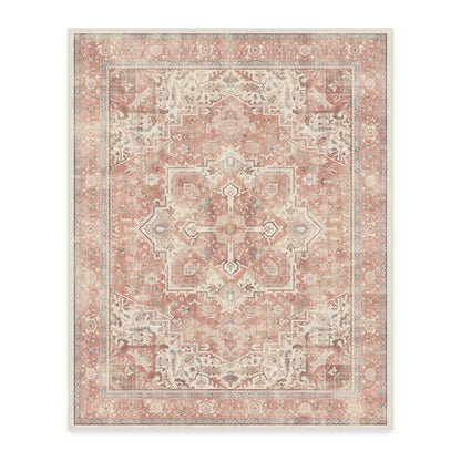 RUGGABLE Kamran Washable Rug - Perfect Vintage Area Rug for Living Room Bedroom Kitchen - Pet &amp; Child Friendly - Stain &amp; Water Resistant - Hazel 5&
