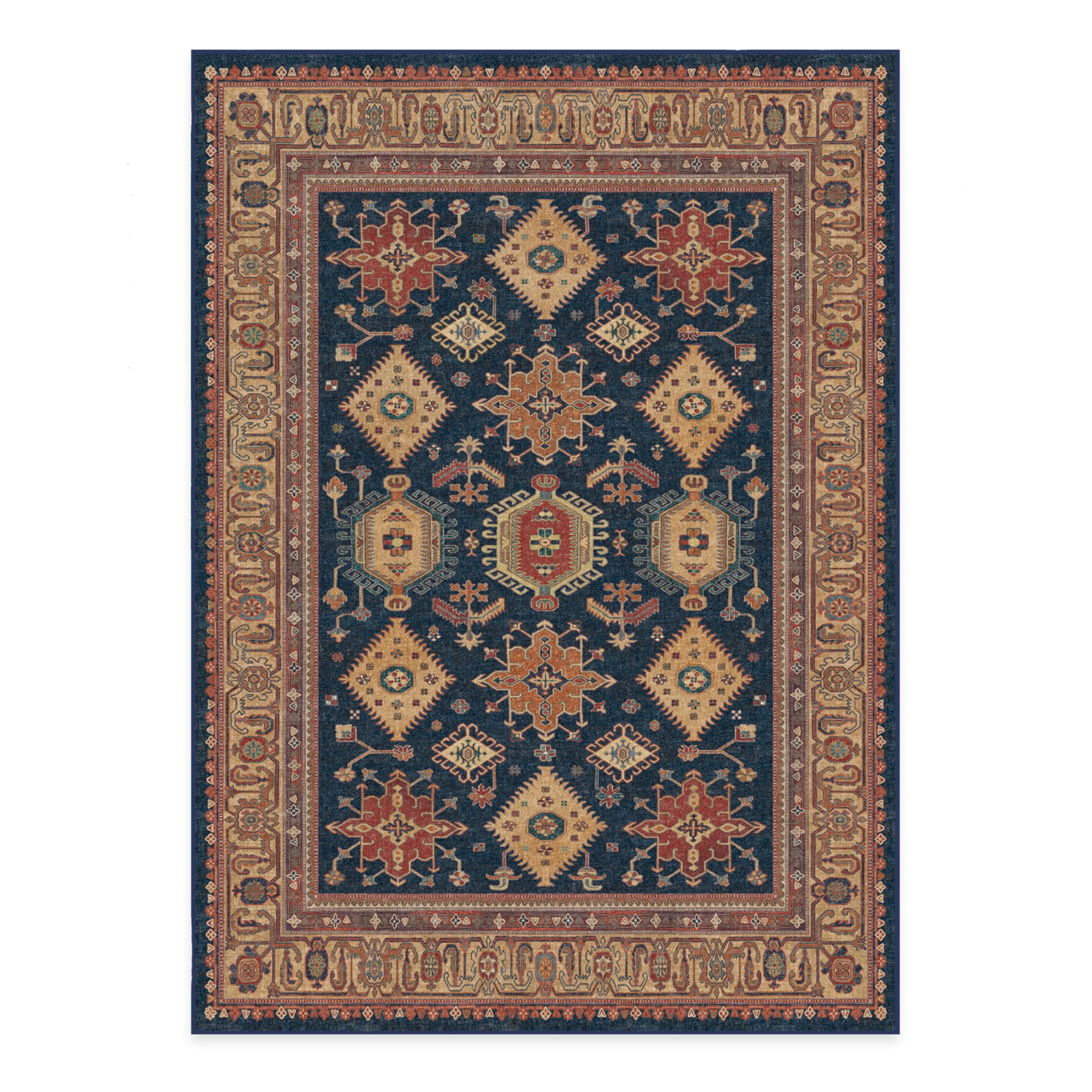 RUGGABLE – Cambria Ruby – Machine Washable Runner Rug – Pet &amp; Child Friendly – Stain &amp; Water Resistant – Non-Slip – 2.5&