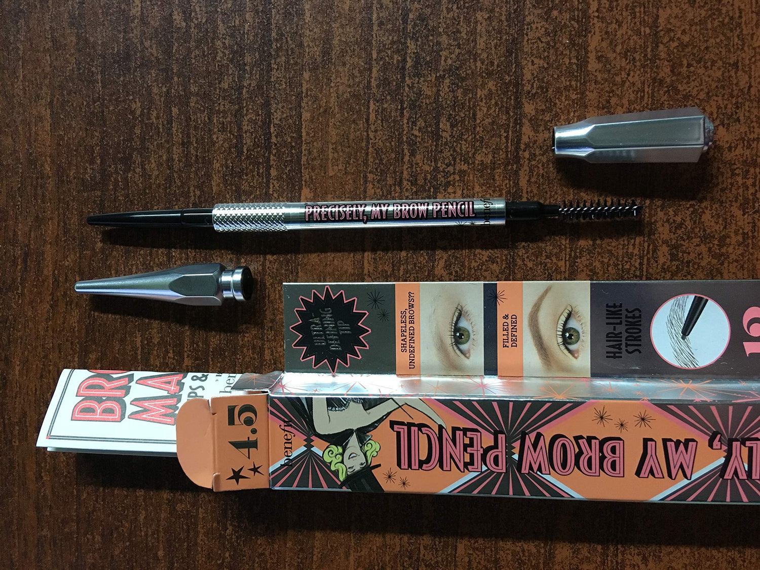 Benefit Precisely My Brow Pencil Ultra Fine Brow Defining, No. 4, Medium, 0.002 Ounce