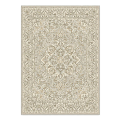 RUGGABLE Hendesi Heriz Washable Rug - Perfect Antique Vintage Area Rug for Living Room Bedroom Kitchen - Pet &amp; Child Friendly - Stain &amp; Water Resistant, Non-Slip - Abalone 2&