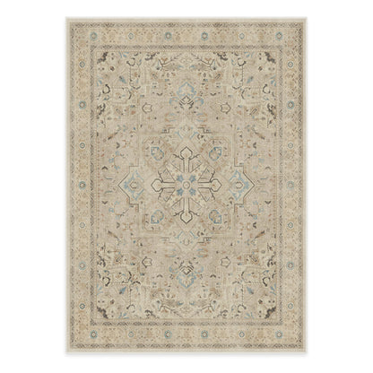 RUGGABLE Kamran Washable Rug - Perfect Vintage Area Rug for Living Room Bedroom Kitchen - Pet &amp; Child Friendly - Stain &amp; Water Resistant - Hazel 5&