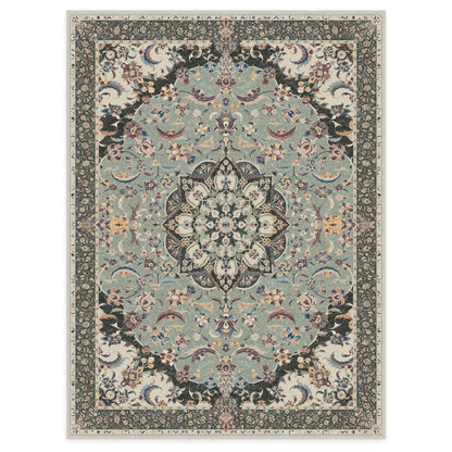 RUGGABLE Sima Washable Rug - Perfect Vintage Area Rug for Living Room Bedroom Kitchen - Pet &amp; Child Friendly - Stain &amp; Water Resistant - Royal Blue 2&