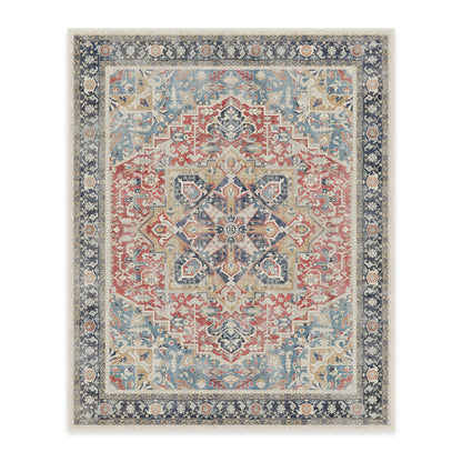 RUGGABLE Kamran Washable Rug - Perfect Vintage Area Rug for Living Room Bedroom Kitchen - Pet &amp; Child Friendly - Stain &amp; Water Resistant - Hazel 5&