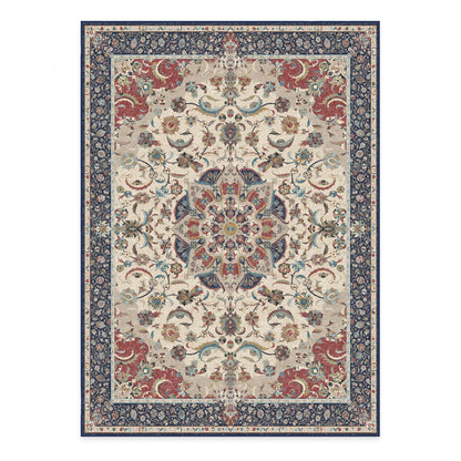 RUGGABLE Sima Washable Rug - Perfect Vintage Area Rug for Living Room Bedroom Kitchen - Pet &amp; Child Friendly - Stain &amp; Water Resistant - Royal Blue 2&