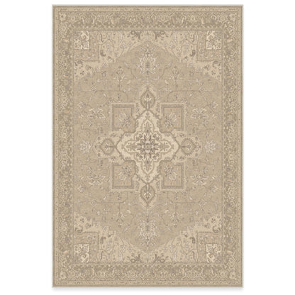 RUGGABLE Maral Heriz Washable Rug - Perfect Vintage Area Rug for Living Room Bedroom Kitchen - Pet &amp; Child Friendly - Stain &amp; Water Resistant - Creme 3&