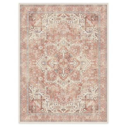 RUGGABLE Kamran Washable Rug - Perfect Vintage Area Rug for Living Room Bedroom Kitchen - Pet &amp; Child Friendly - Stain &amp; Water Resistant - Hazel 5&