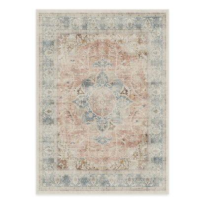 RUGGABLE – Sarrah Blue Quartz – Machine Washable Runner Rug – Pet &amp; Child Friendly – Stain &amp; Water Resistant – Non-Slip – 2.5&