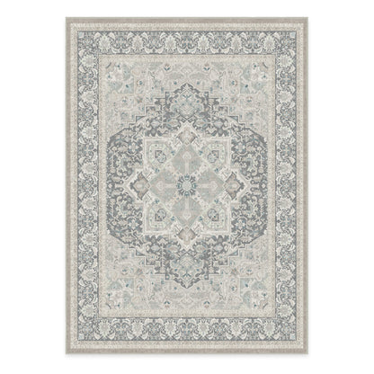 RUGGABLE Hendesi Heriz Washable Rug - Perfect Antique Vintage Area Rug for Living Room Bedroom Kitchen - Pet &amp; Child Friendly - Stain &amp; Water Resistant, Non-Slip - Abalone 2&