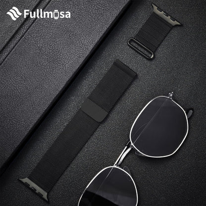 Fullmosa Compatible with Apple Watch Band 49mm 46mm 45mm 44mm 42mm 41mm 40mm 38mm Women Men, Stainless Steel Milanese Loop Replacement iWatch Bands Ultra 2/1 Series 10 9 8 7 6 5 4 3 2 1 SE