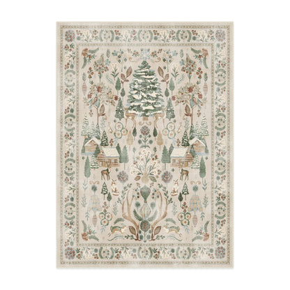 RUGGABLE Winter Plaid Washable Rug - Perfect Holiday Area Rug for Living Room Bedroom Kitchen - Pet &amp; Child Friendly - Stain &amp; Water Resistant - Dress Stewart Tartan Plaid 3&