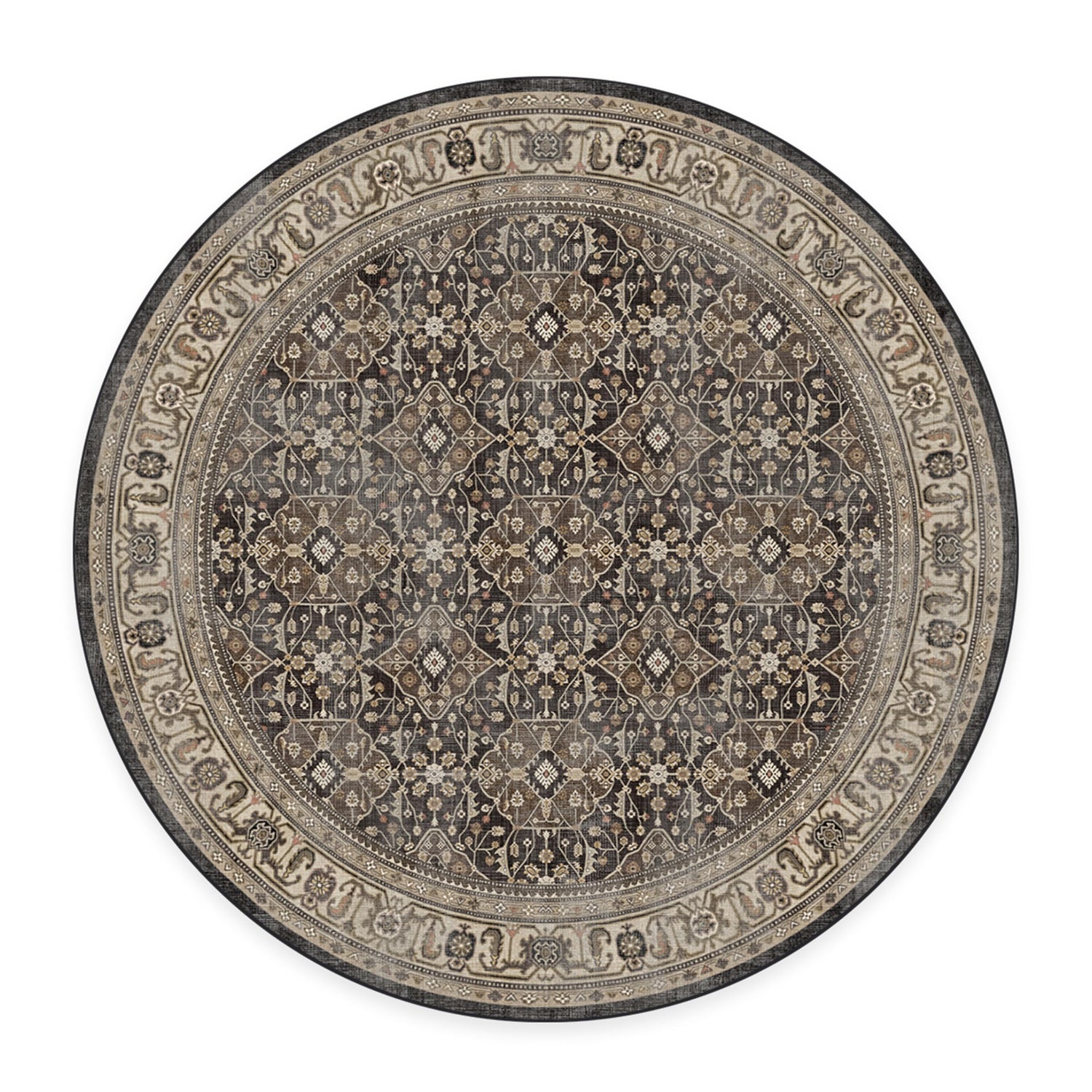RUGGABLE – Alessia Dark Wood – Machine Washable Area Rug – Pet &amp; Child Friendly – Stain &amp; Water Resistant – Non-Slip – 5&