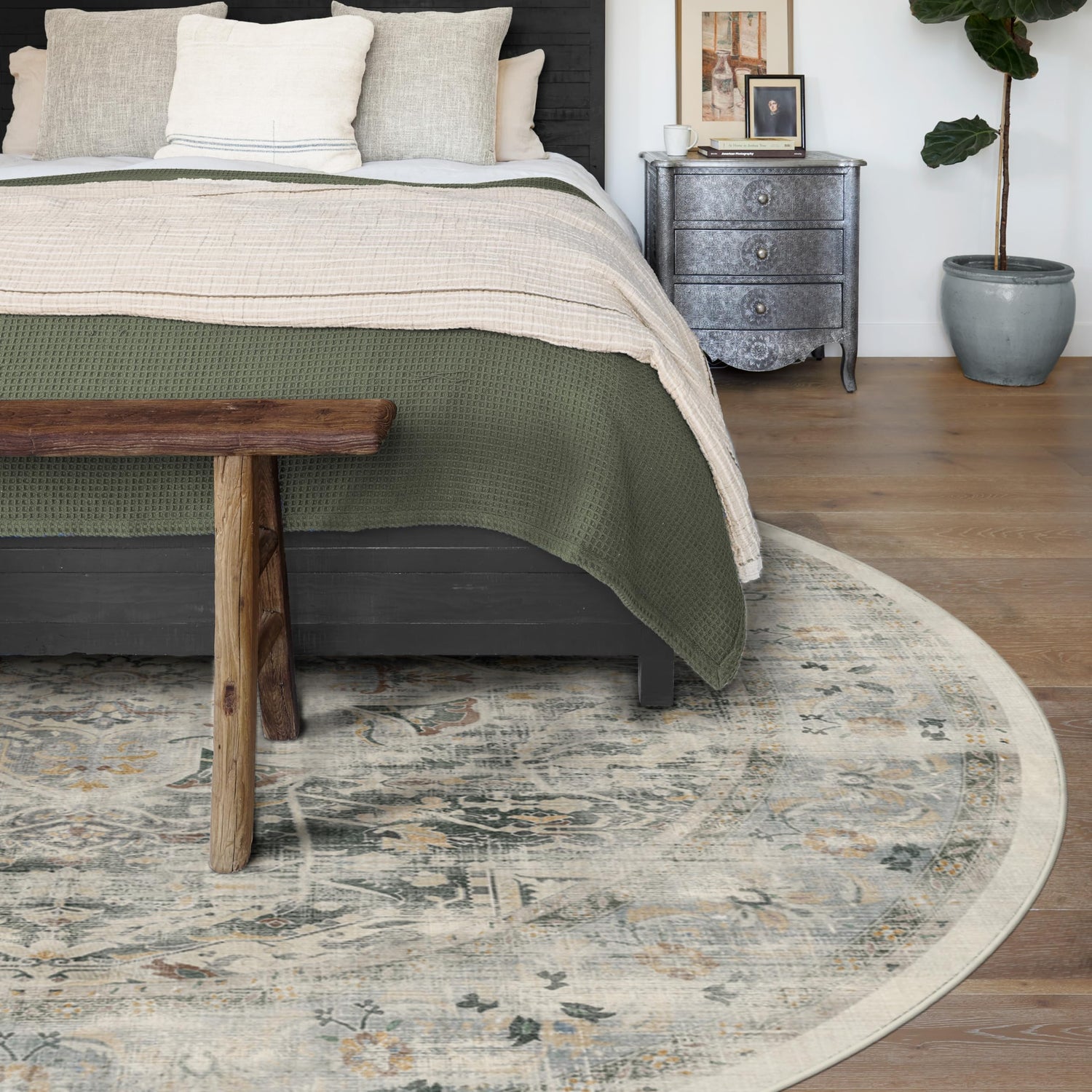 RUGGABLE – Sarrah Blue Quartz – Machine Washable Runner Rug – Pet &amp; Child Friendly – Stain &amp; Water Resistant – Non-Slip – 2.5&
