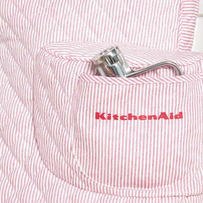 KITCHENAID Fitted Tilt-Head Solid Stand Mixer Cover with Storage Pocket, Quilted 100% Cotton, Milkshake, 14.4&quot;x18&quot;x10&quot;