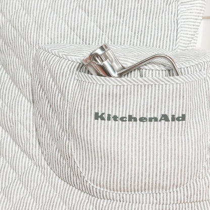 KITCHENAID Fitted Tilt-Head Solid Stand Mixer Cover with Storage Pocket, Quilted 100% Cotton, Milkshake, 14.4&quot;x18&quot;x10&quot;