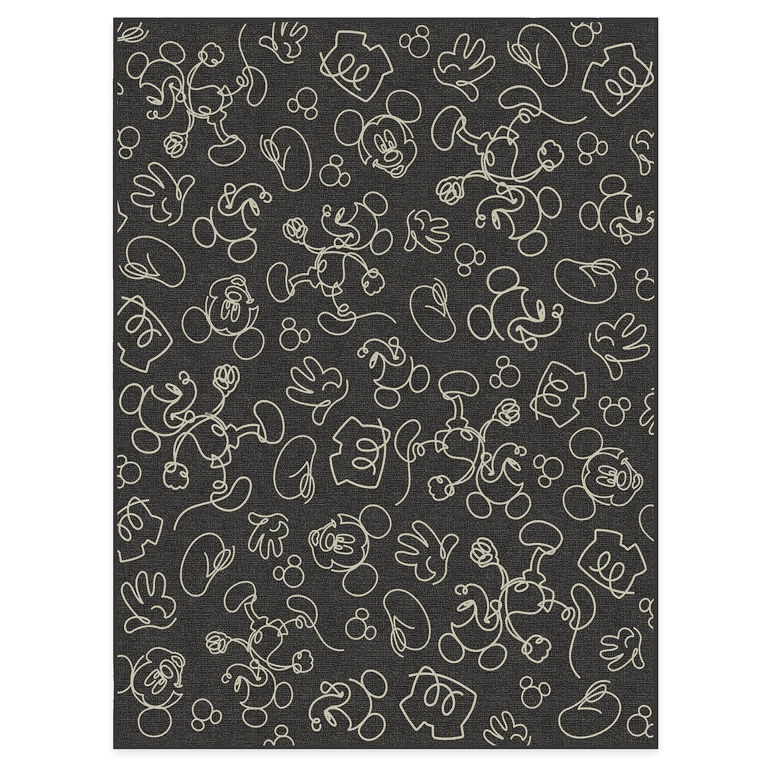 RUGGABLE Disney Classic Minnie Mouse Washable Rug - Perfect Area Rug for Nursery Playroom Kids Room - Pet &amp; Child Friendly - Stain &amp; Water Resistant - Trellis Pink 5&