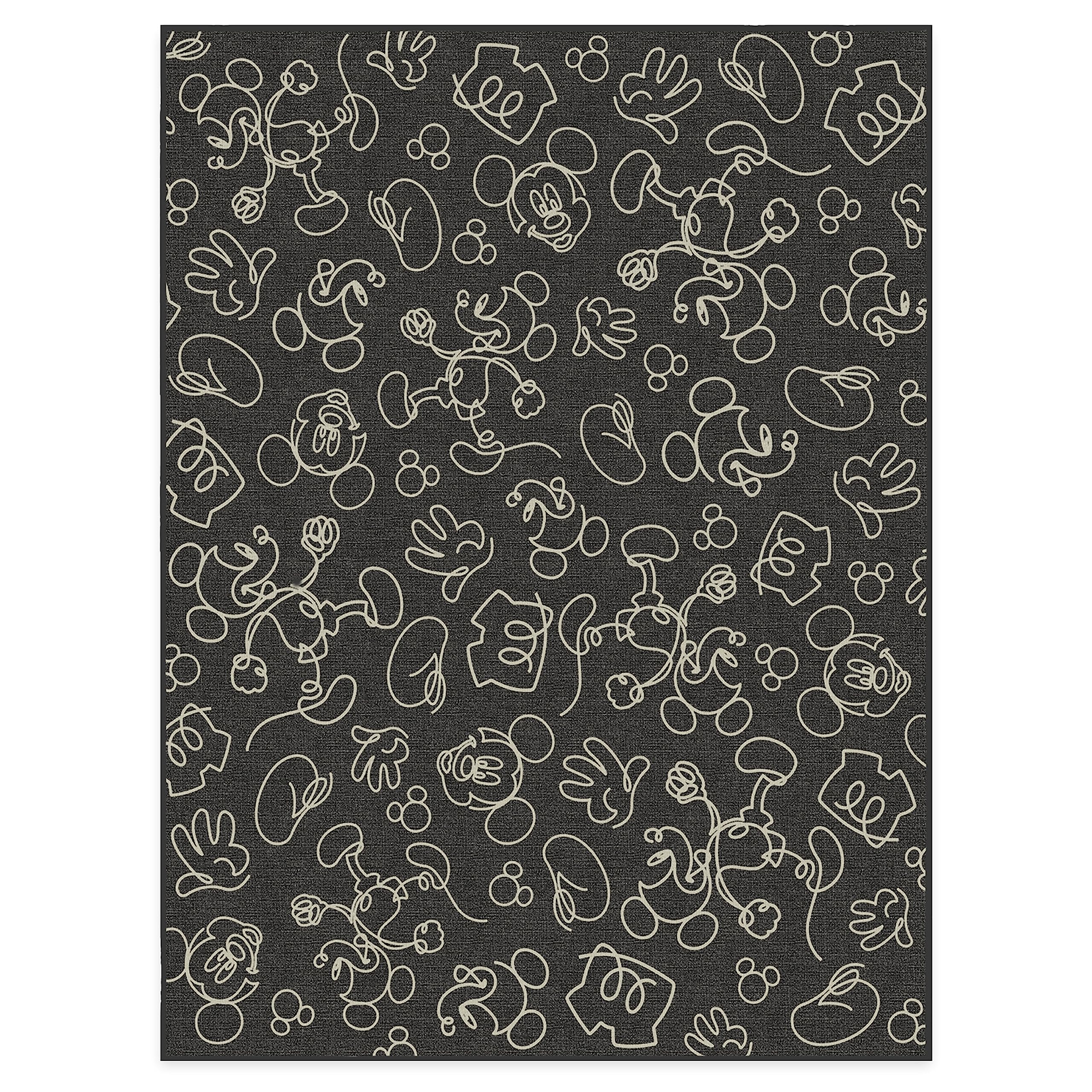 RUGGABLE Disney Classic Minnie Mouse Washable Rug - Perfect Area Rug for Nursery Playroom Kids Room - Pet &amp; Child Friendly - Stain &amp; Water Resistant - Trellis Pink 5&