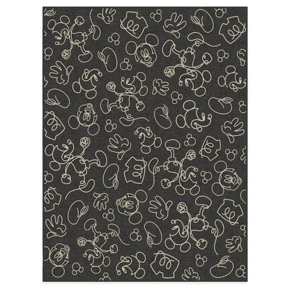 RUGGABLE Disney Classic Minnie Mouse Washable Rug - Perfect Area Rug for Nursery Playroom Kids Room - Pet &amp; Child Friendly - Stain &amp; Water Resistant - Trellis Pink 5&