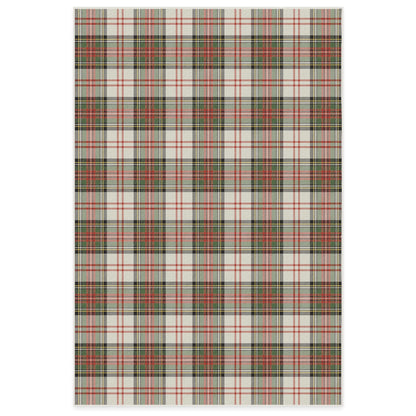 RUGGABLE Winter Plaid Washable Rug - Perfect Holiday Area Rug for Living Room Bedroom Kitchen - Pet &amp; Child Friendly - Stain &amp; Water Resistant - Dress Stewart Tartan Plaid 3&