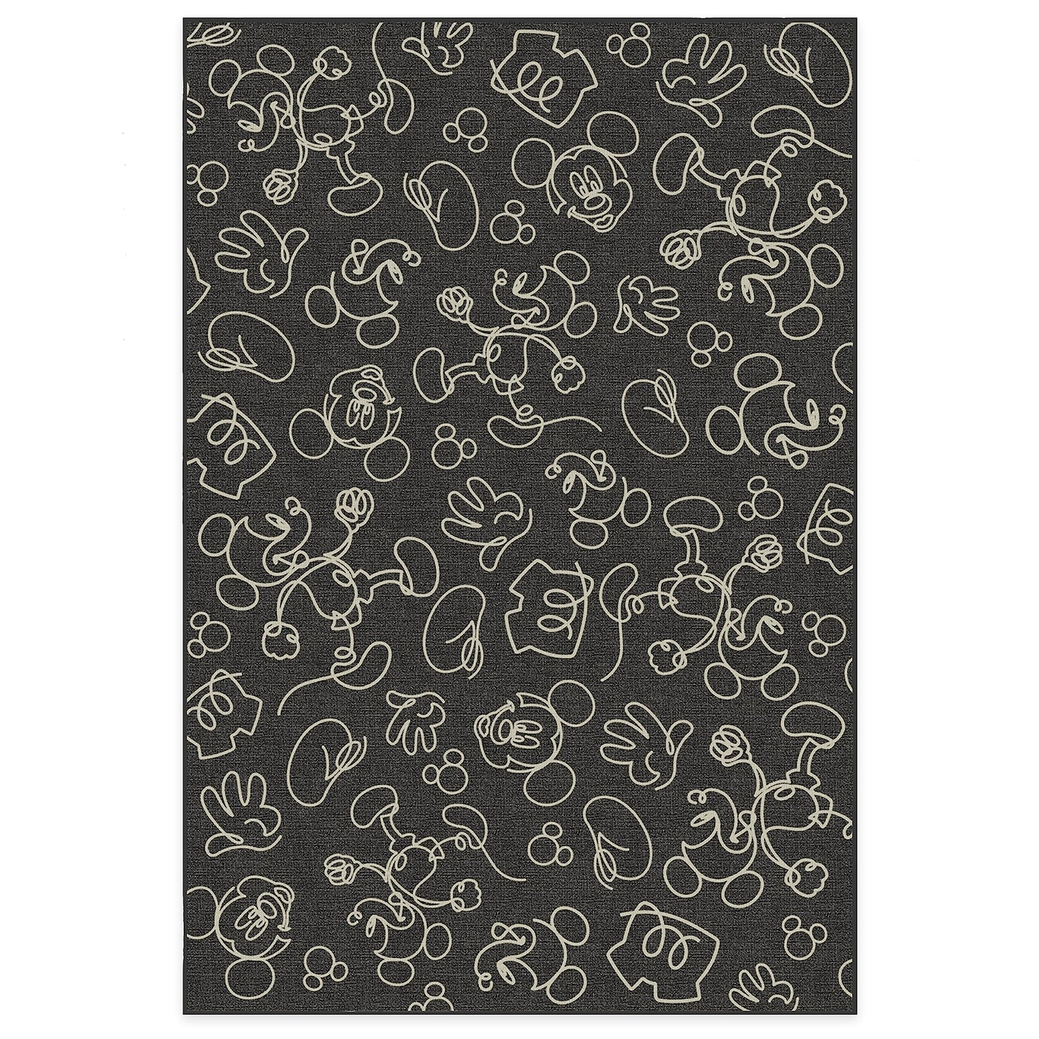 RUGGABLE Disney Classic Minnie Mouse Washable Rug - Perfect Area Rug for Nursery Playroom Kids Room - Pet &amp; Child Friendly - Stain &amp; Water Resistant - Trellis Pink 5&