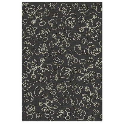 RUGGABLE Disney Classic Minnie Mouse Washable Rug - Perfect Area Rug for Nursery Playroom Kids Room - Pet &amp; Child Friendly - Stain &amp; Water Resistant - Trellis Pink 5&