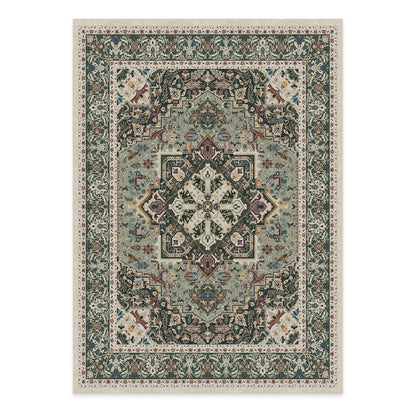 RUGGABLE Hendesi Heriz Washable Rug - Perfect Antique Vintage Area Rug for Living Room Bedroom Kitchen - Pet &amp; Child Friendly - Stain &amp; Water Resistant, Non-Slip - Abalone 2&