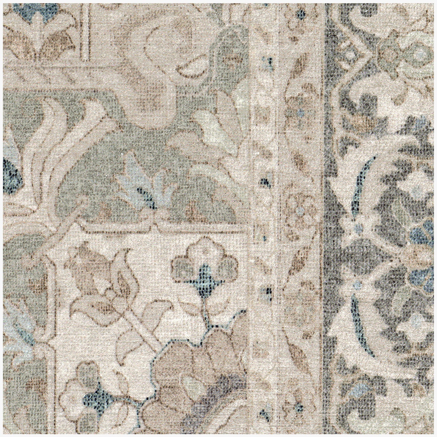 RUGGABLE Hendesi Heriz Washable Rug - Perfect Antique Vintage Area Rug for Living Room Bedroom Kitchen - Pet &amp; Child Friendly - Stain &amp; Water Resistant, Non-Slip - Abalone 2&