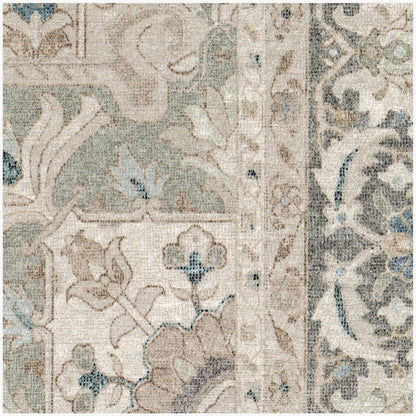 RUGGABLE Hendesi Heriz Washable Rug - Perfect Antique Vintage Area Rug for Living Room Bedroom Kitchen - Pet &amp; Child Friendly - Stain &amp; Water Resistant, Non-Slip - Abalone 2&