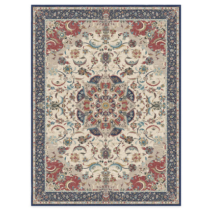 RUGGABLE Sima Washable Rug - Perfect Vintage Area Rug for Living Room Bedroom Kitchen - Pet &amp; Child Friendly - Stain &amp; Water Resistant - Royal Blue 2&